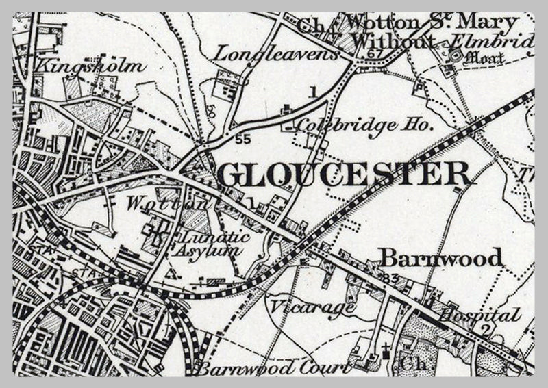 Gloucester and Environs - Ordnance Survey of England and Wales 1870 Series
