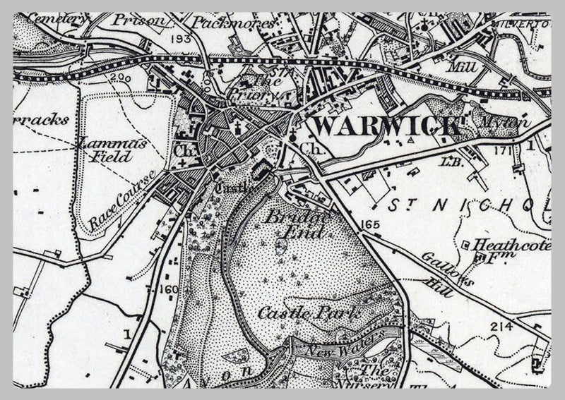 Warwick and Environs - Ordnance Survey of England and Wales 1870 Series