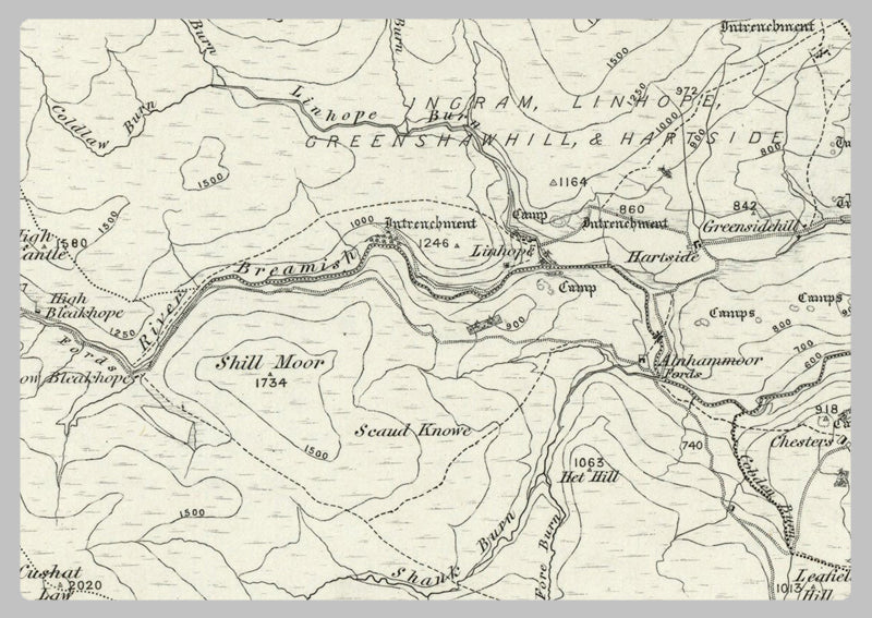 1890 Collection - The Cheviot Ordnance Survey Map