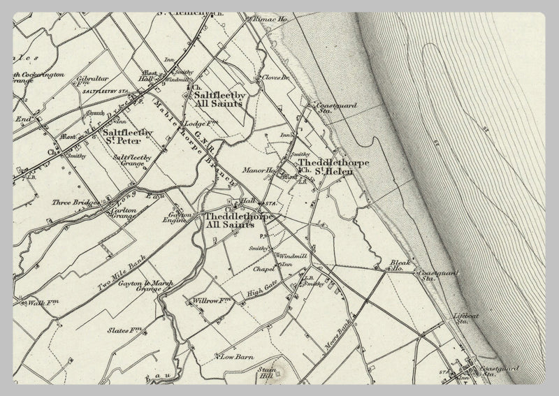 1890 Collection - Alford (Saltfleet) Ordnance Survey Map