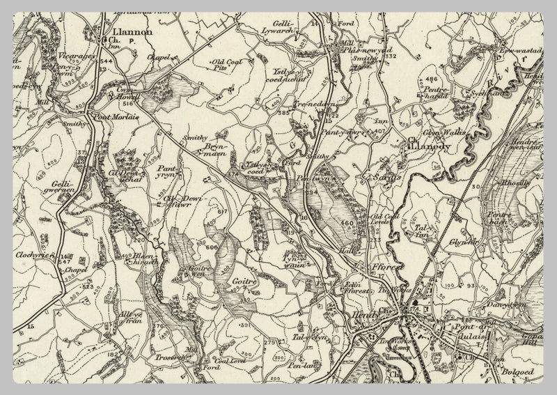 1890 Collection - Ammanford (Llandovery) 1890 OS Map