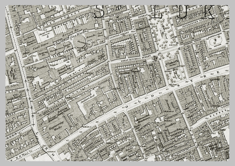 London 1872 Ordnance Survey Map - Sheet XXVI - Clerkenwell