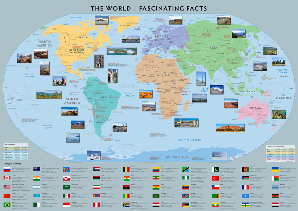 World Map of Fascinating Facts