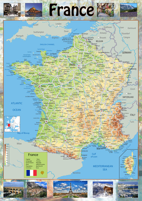 Illustrated Map of France