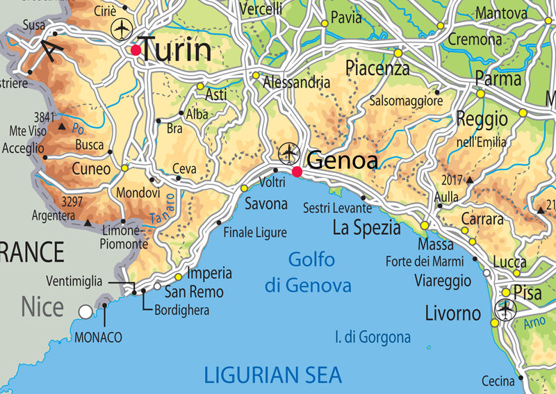 Illustrated Map of Italy