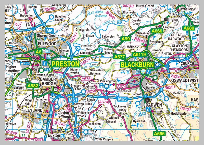 Lancashire County Map