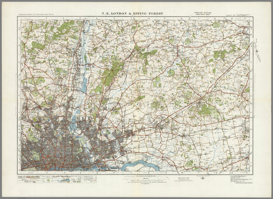 1920 Collection - North East London & Epping Forest Ordnance Survey Map