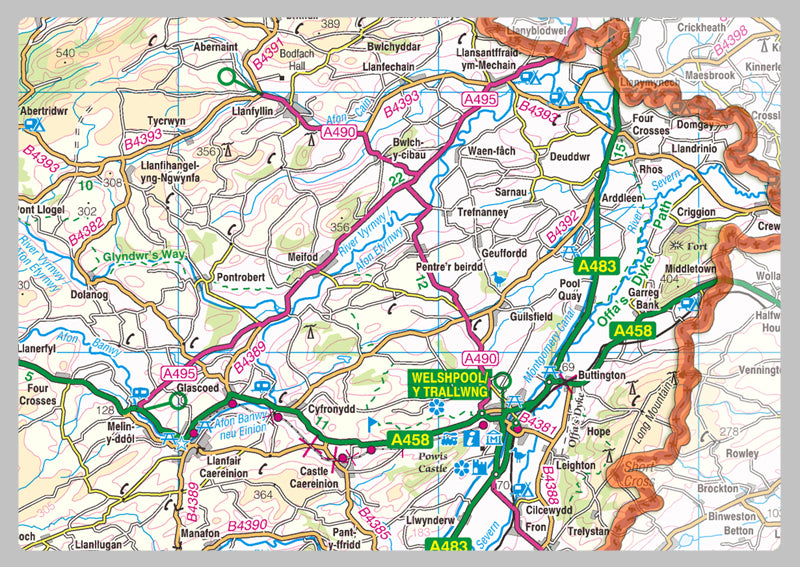 Powys County Map
