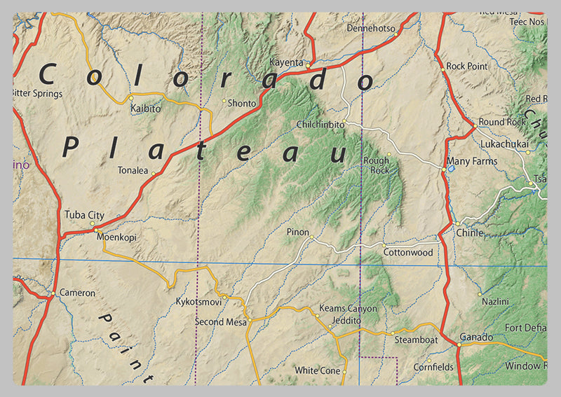 Arizona Physical State Map