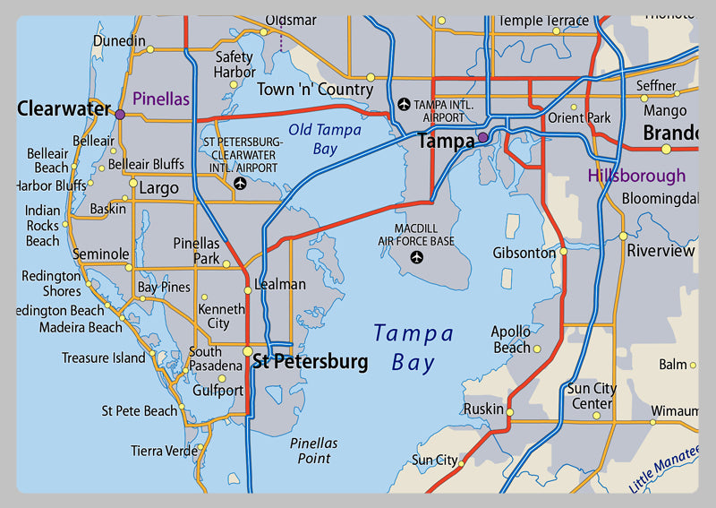 Florida Physical State Map