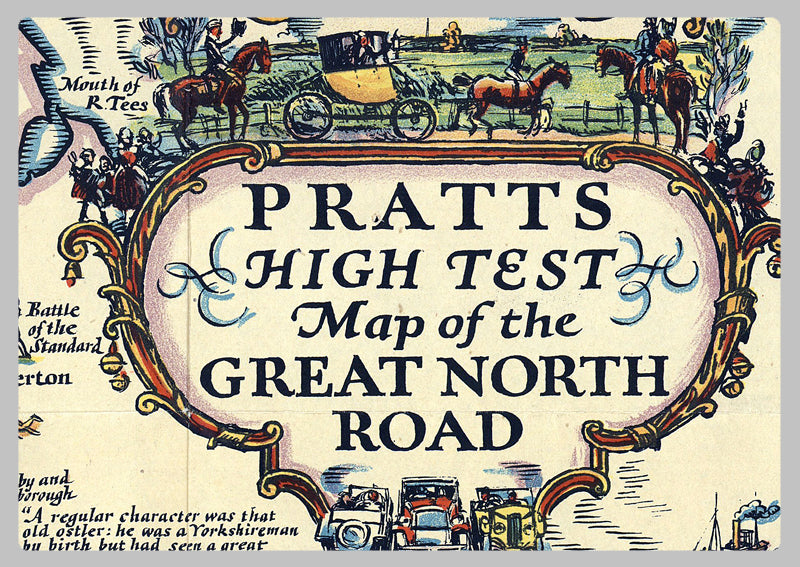 1930 - Pratts High Test Map of the Great North Road