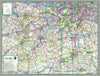 map of Surrey, a county in England, UK.  This map covers the towns:      Ashford     Camberley     Dorking‎     Epsom‎     Farnham‎     Godalming‎     Guildford‎     Haslemere‎     Horley‎     Leatherhead‎     Oxted‎     Reigate‎     Staines-upon-Thames     Sunbury-on-Thames‎     Weybridge     Woking‎