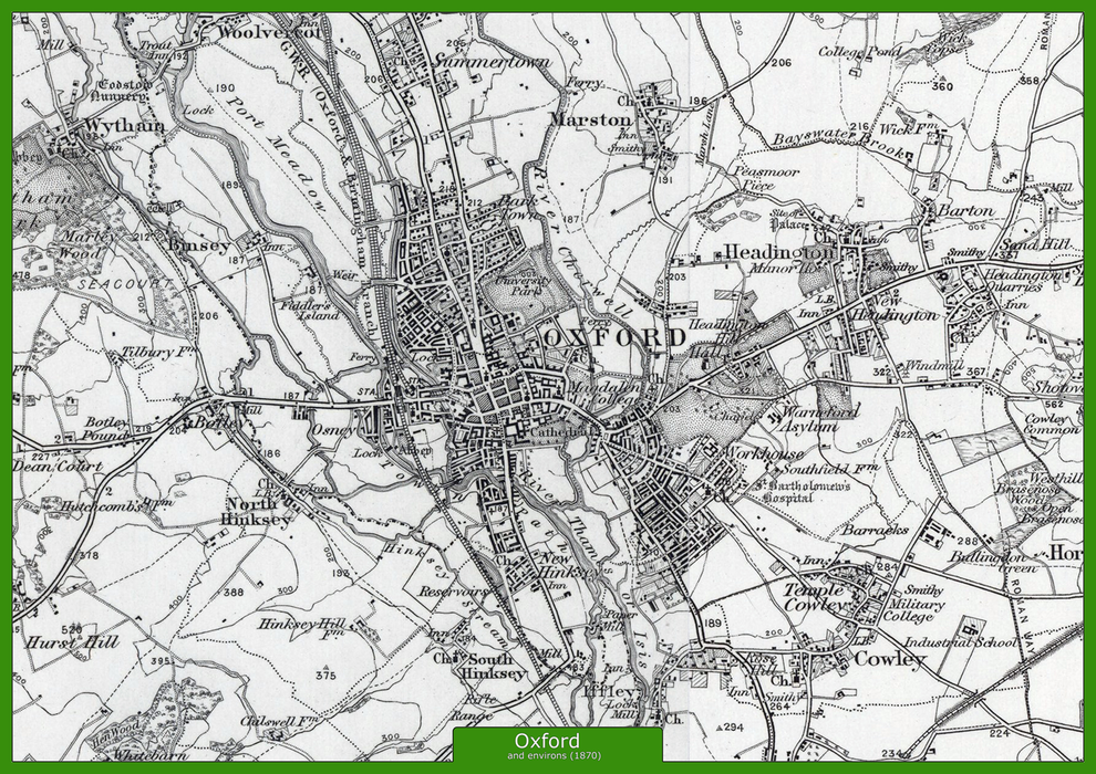 Oxford and Environs - Ordnance Survey of England and Wales 1870 Series