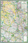   1:100,000 detailed map of Derbyshire, a county in the Midlands of England, UK.  This map covers the City of Derby and towns:      Chesterfield     Dronfield     Bolsover     Belper     Glossop     Buxton     Ilkeston     Long Eaton     Matlock     Swadlincote  and the Boroughs of:          High Peak         Derbyshire Dales         South Derbyshire         Erewash         Amber Valley         North East Derbyshire         Chesterfield         Bolsover         City of Derby