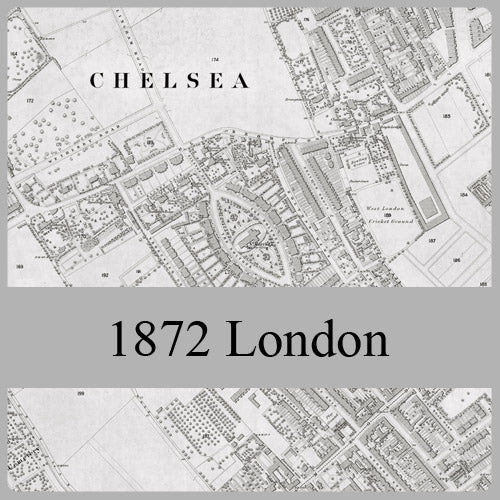 1872 Historical London Ordnance Survey Collection