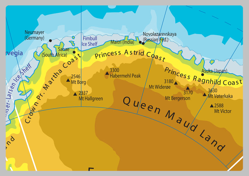 Antarctica Physical Map