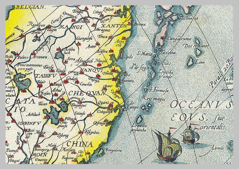 1567 - Map of Asia by Abraham Ortelius