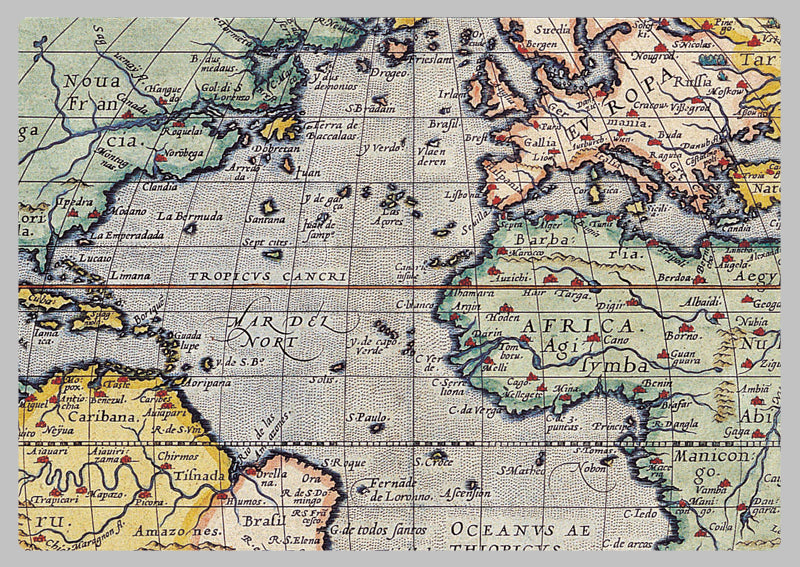 1570 theatrum orbis terrarum map monsters 1570