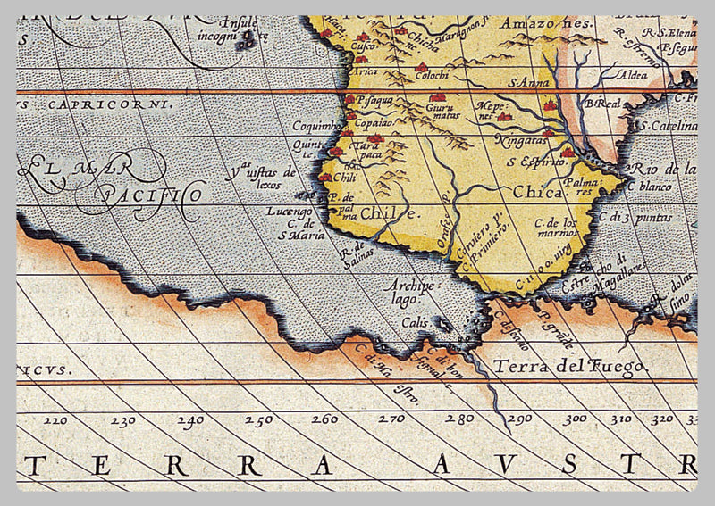 1570 - Map of the World by Abraham Ortelius