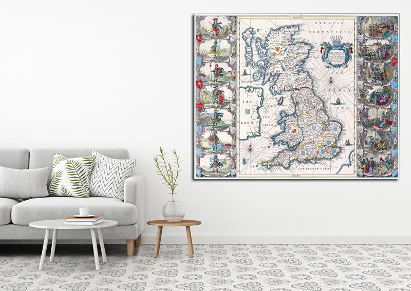 1646 - British Isles Map by Willem Blaeu