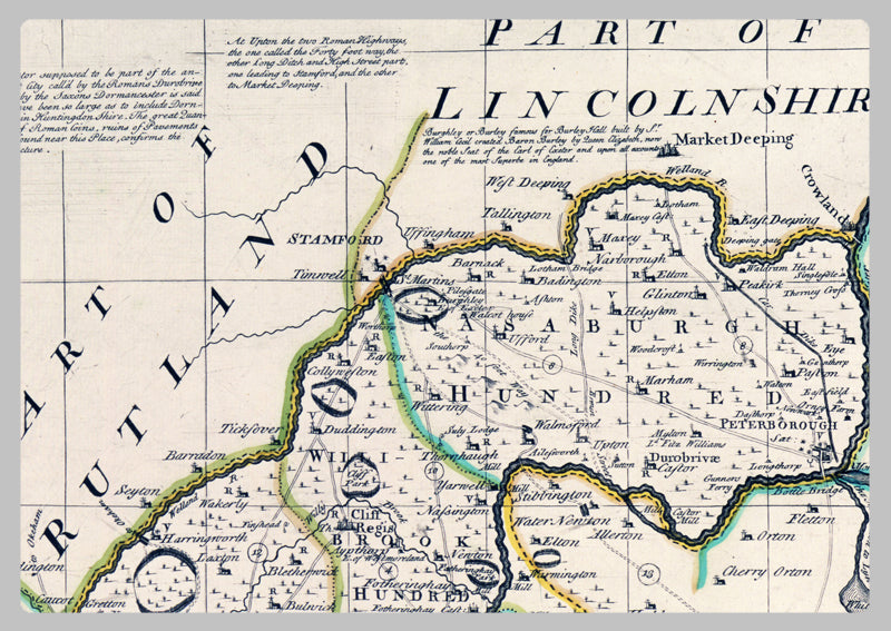 1760 - Map Of Northamptonshire by Emanuel Bowen