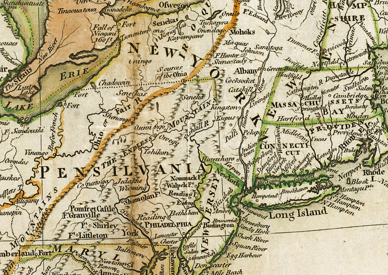 Antique 1783 Map of the United States