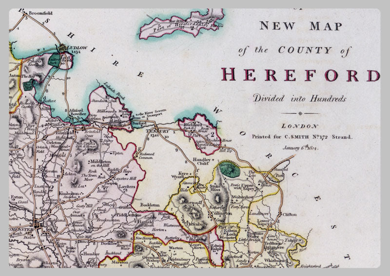 1804 - Map of Hereford by Charles Smith