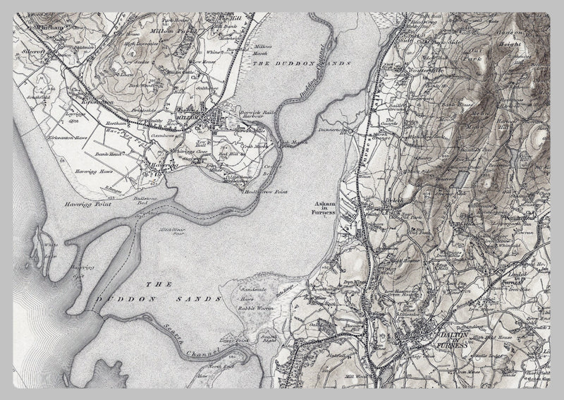 1890 Ulverston (Cumbria) Ordnance Survey Map