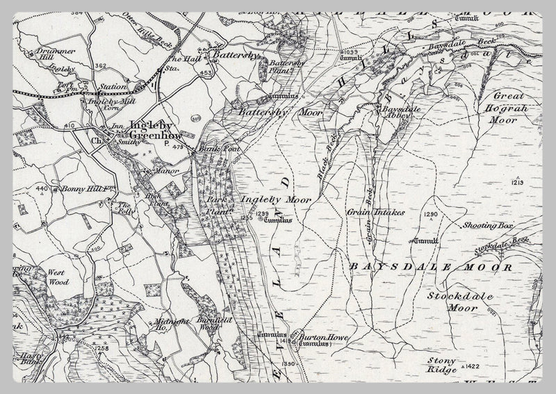 1850 Egton and the North Yorkshire Moors Ordnance Survey Map