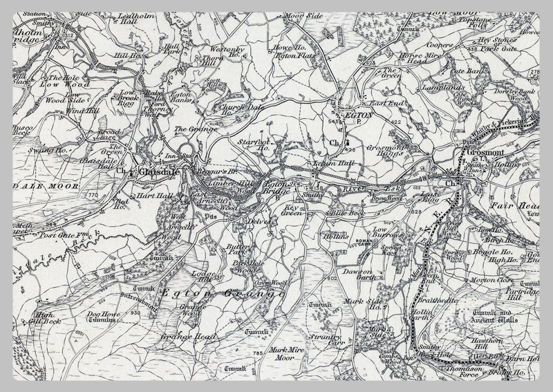 1850 Egton and the North Yorkshire Moors Ordnance Survey Map
