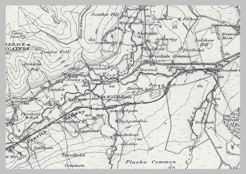 1850 Keswick Ordnance Survey Map