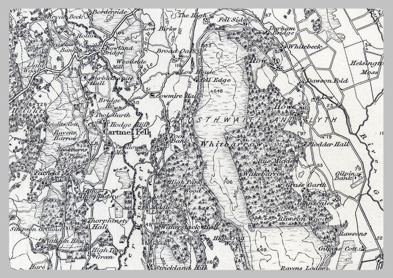 1850 Kirkby Lonsdale Ordnance Survey Map