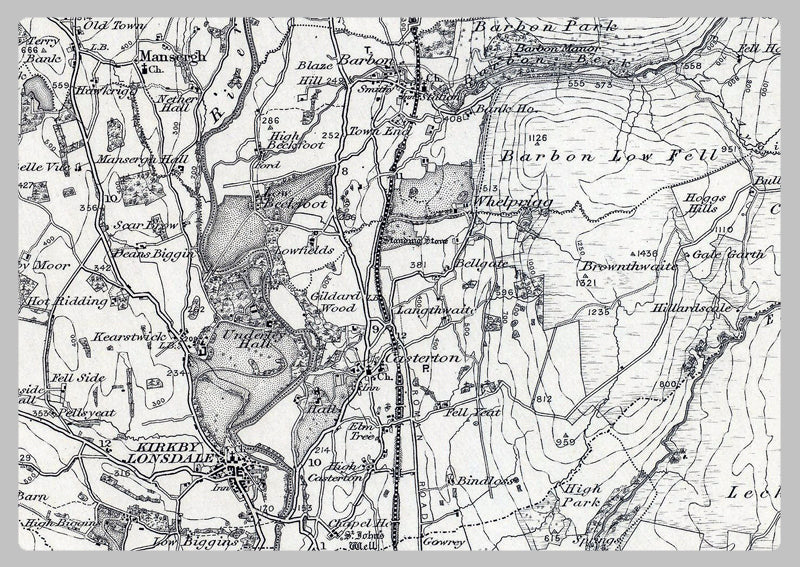 1850 Kirkby Lonsdale Ordnance Survey Map
