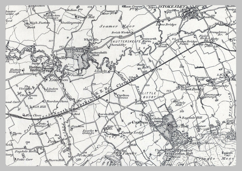 1850 Northallerton and Stockton-on-Tees Ordnance Survey Map