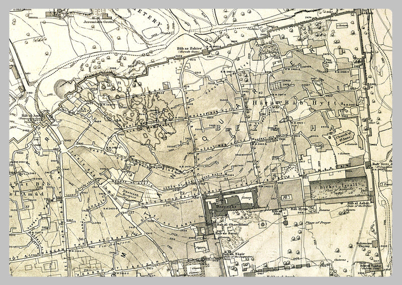 1864 - Wall Map of Jerusalem
