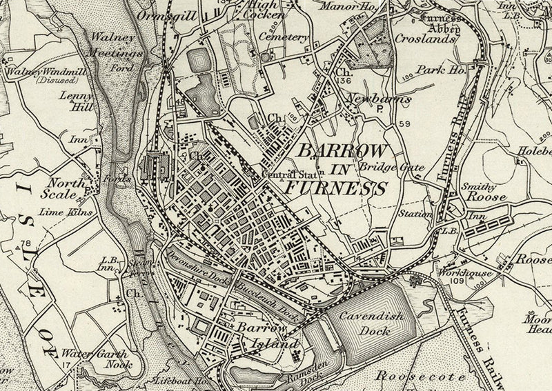 Barrow-In-Furness and Environs - Ordnance Survey of England and Wales ...