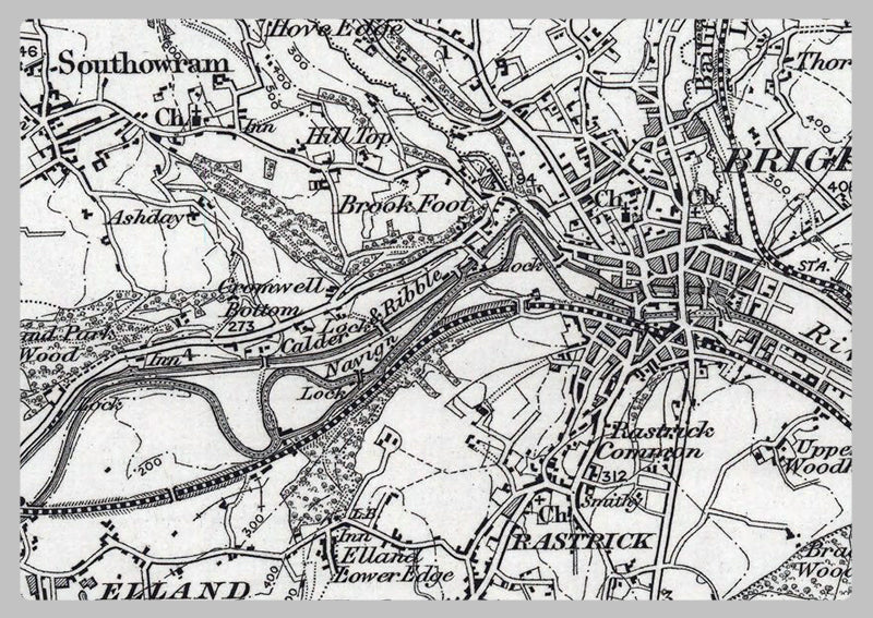 Halifax and Environs - Ordnance Survey of England and Wales 1870 Series