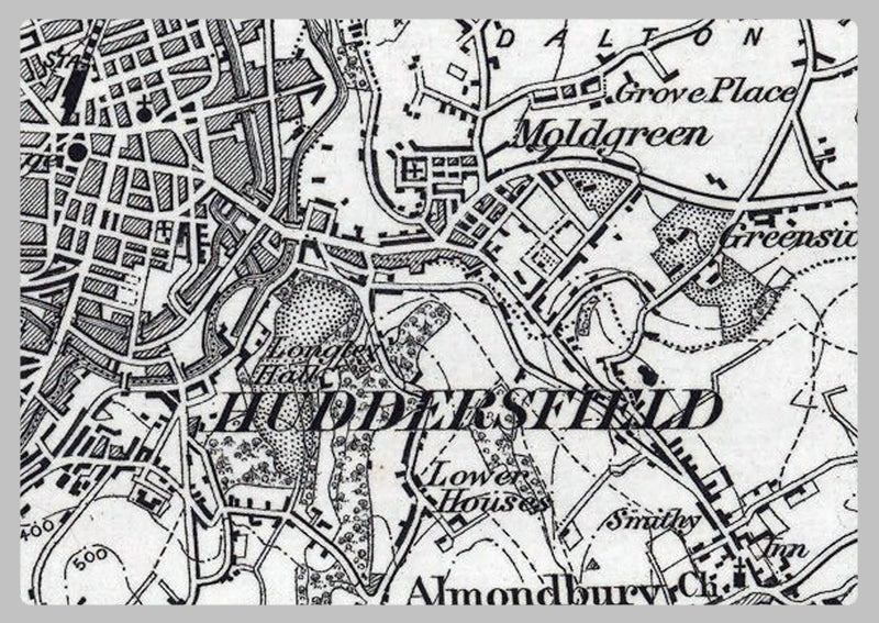 Huddersfield and Environs - Ordnance Survey of England and Wales 1870 Series
