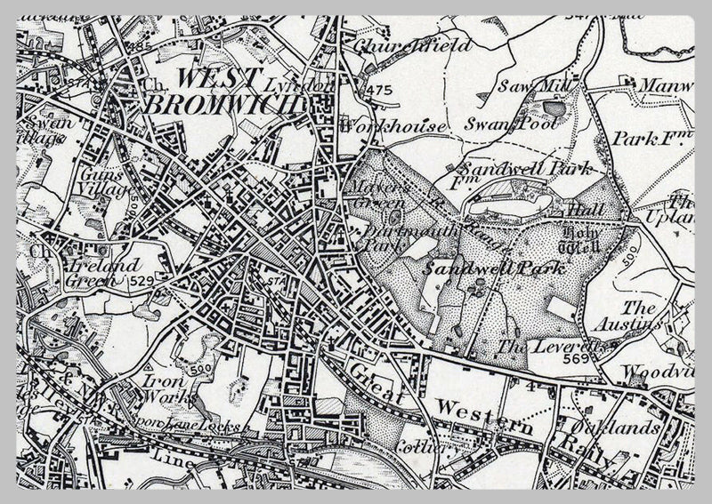 Birmingham and Environs - Ordnance Survey of England and Wales 1870 Series