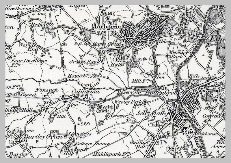 Birmingham and Environs - Ordnance Survey of England and Wales 1870 Series