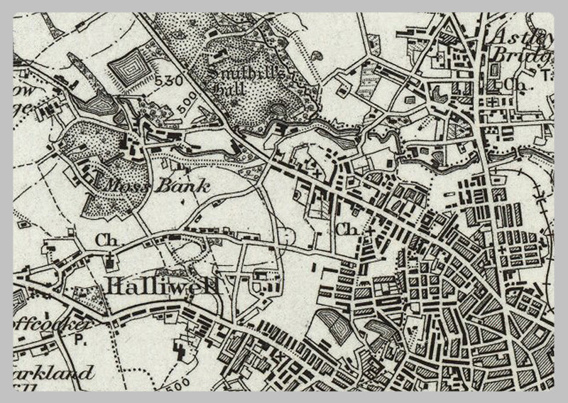 Bolton and Environs - Ordnance Survey of England and Wales 1870 Series