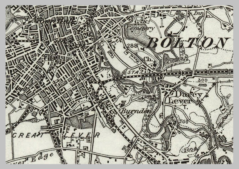 Bolton and Environs - Ordnance Survey of England and Wales 1870 Series