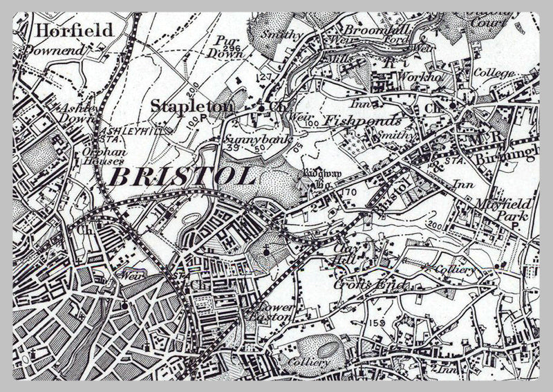 Bristol and Environs - Ordnance Survey of England and Wales 1870 Series