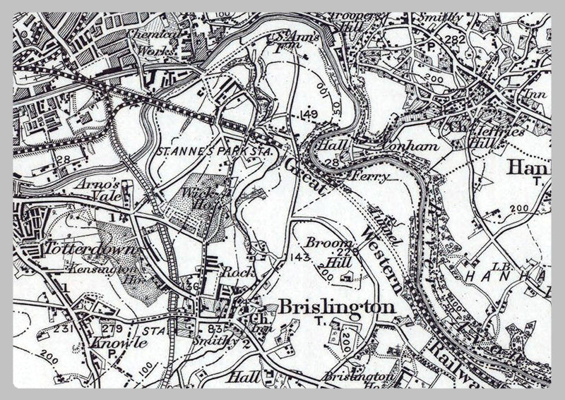 Bristol and Environs - Ordnance Survey of England and Wales 1870 Series