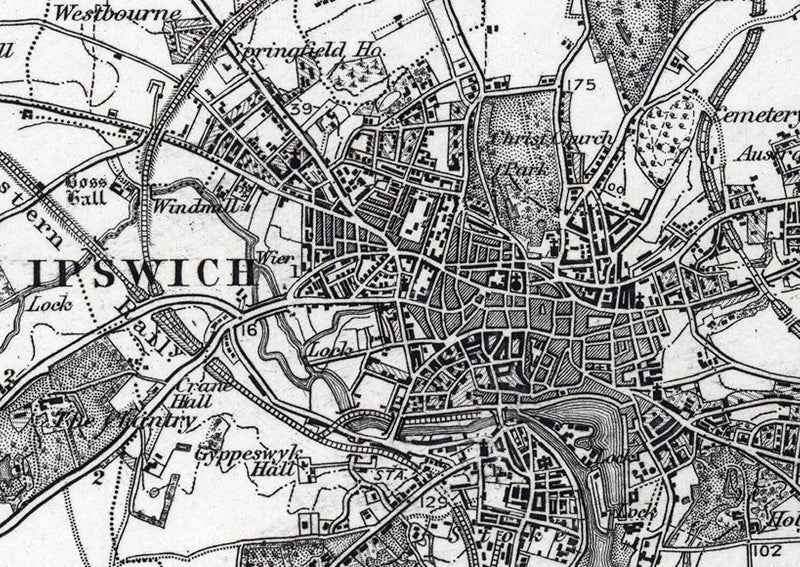 Ipswich and Environs - Ordnance Survey of England and Wales 1870 Series