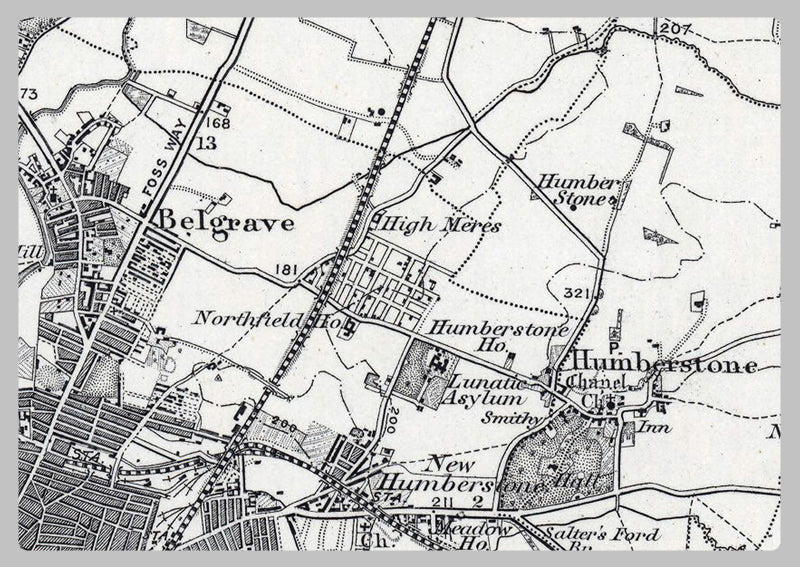 Leicester and Environs - Ordnance Survey of England and Wales 1870 Series