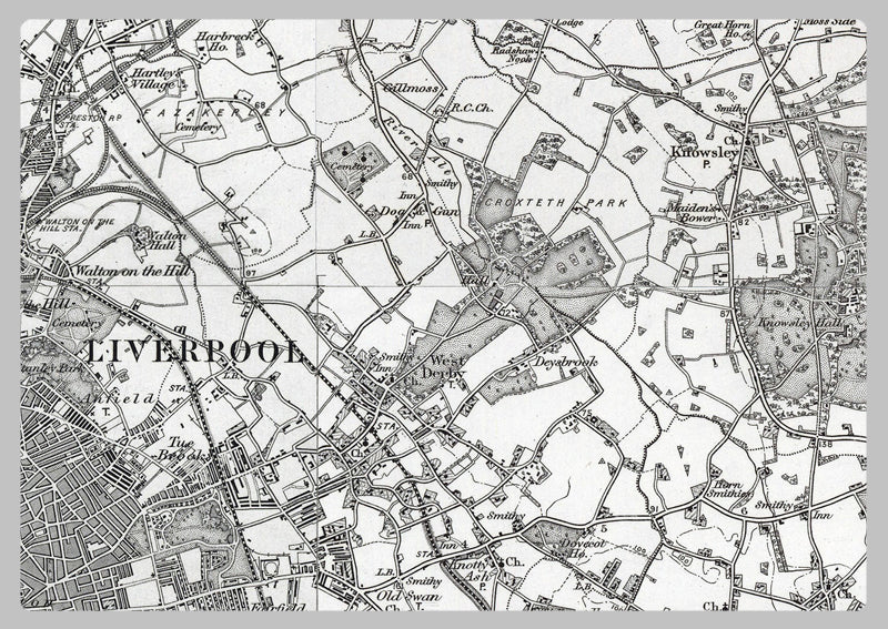 Liverpool and Environs - Ordnance Survey of England and Wales 1870 Series