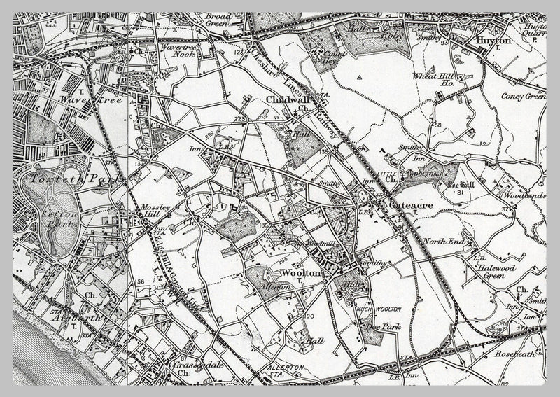 Liverpool and Environs - Ordnance Survey of England and Wales 1870 Series