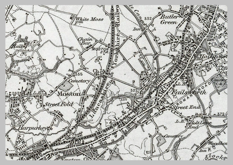 Manchester and Environs - Ordnance Survey of England and Wales 1870 Series