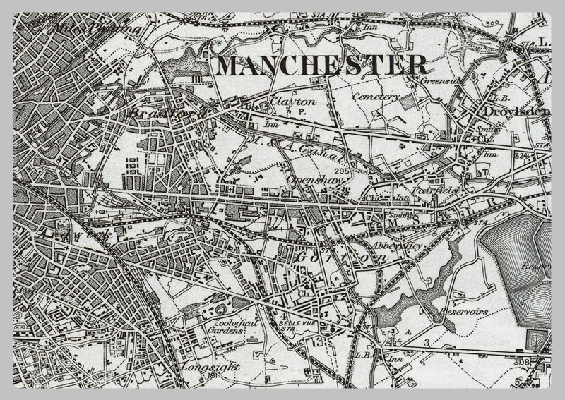 Manchester and Environs - Ordnance Survey of England and Wales 1870 Se ...